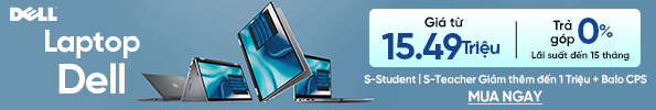 Ưu đãi Laptop Dell chính hãng - Giá từ 15.49 Triệu, Trả góp 0%