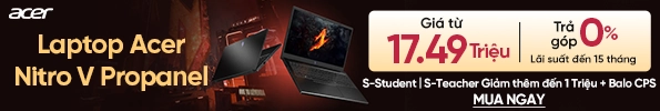 Ưu đãi Laptop Acer Nitro V Propanel - Giá từ 17.49 Triệu, Trả góp 0%